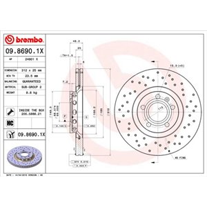 09.8690.1X Jarrulevy BREMBO - Top1autovaruosad