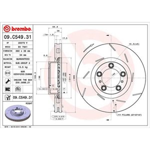 09.C549.31 Jarrulevy BREMBO - Top1autovaruosad