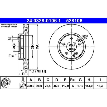 24.0328-0106.1 Тормозной диск ATE