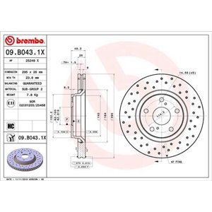 09.B043.1X Jarrulevy BREMBO - Top1autovaruosad