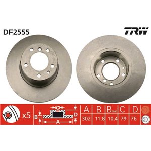 DF2555  Brake disc TRW  - Top1autovaruosad