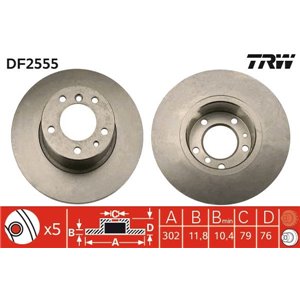 DF2555 Тормозной диск TRW - Top1autovaruosad