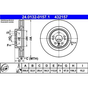 24.0132-0157.1 Тормозной диск ATE     