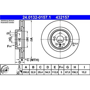 24 0132-0157 1 Тормозной диск ATE      - Top1autovaruosad