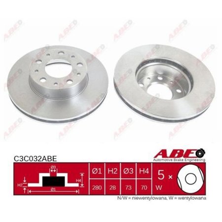 C3C032ABE Тормозной диск ABE     