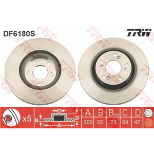 DF6180S  Brake disc TRW  - Top1autovaruosad
