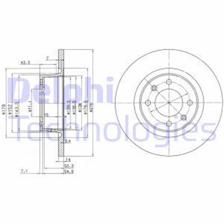 BG3621 Bromsskiva DELPHI