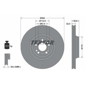 92306005 Тормозной диск TEXTAR     
