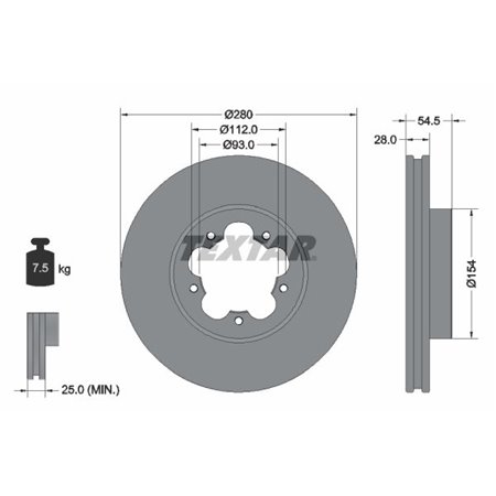 92151803 Brake Disc TEXTAR