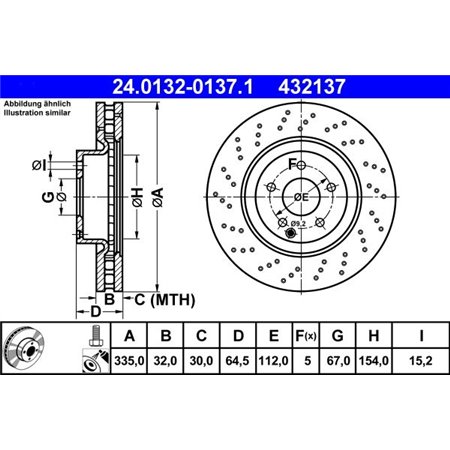 24.0132-0137.1 Brake Disc ATE