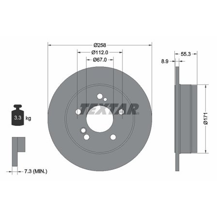 92032003 Brake Disc TEXTAR