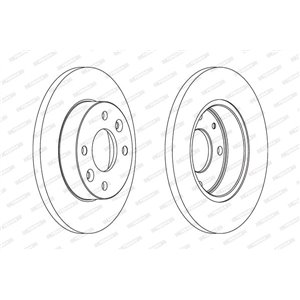 DDF055C  Brake disc FERODO 