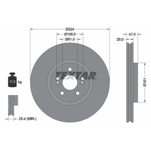 92119405 Тормозной диск TEXTAR - Top1autovaruosad