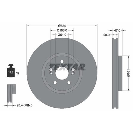 92119405 Brake Disc TEXTAR