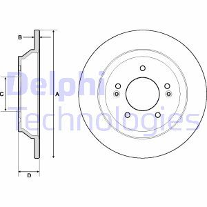 BG4708C Тормозной диск DELPHI     