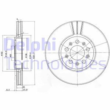 BG3035C Brake Disc DELPHI