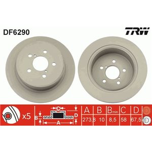 DF6290  Brake disc TRW 