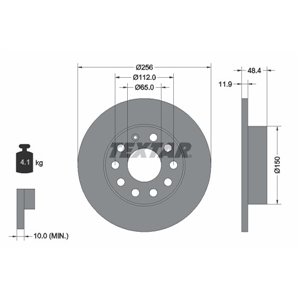 92121103 Тормозной диск TEXTAR - Top1autovaruosad