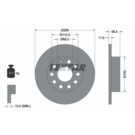 92121103 Brake Disc TEXTAR