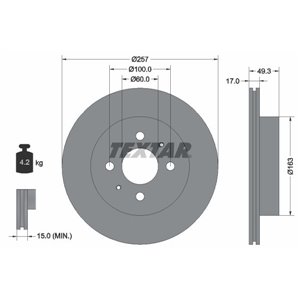 92131200 Тормозной диск TEXTAR - Top1autovaruosad