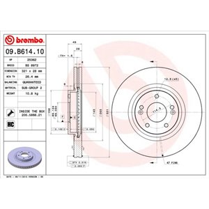 09.B614.10 Тормозной диск BREMBO     