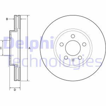 BG4965C Bromsskiva DELPHI