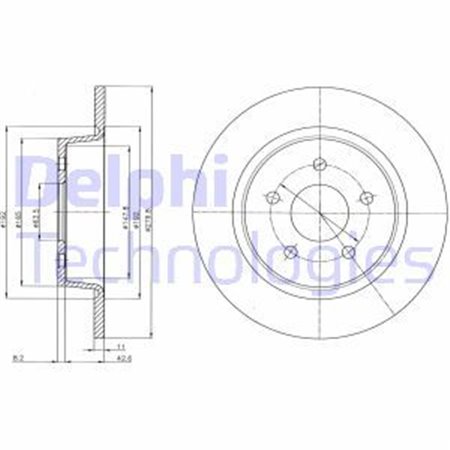 BG4533C Тормозной диск DELPHI