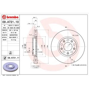 09.A721.11 Тормозной диск BREMBO     