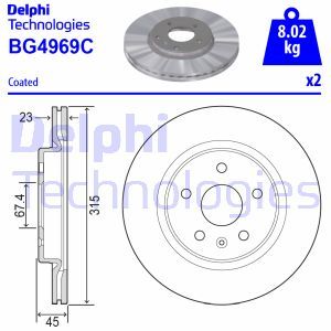 BG4969C  Piduriketas DELPHI 