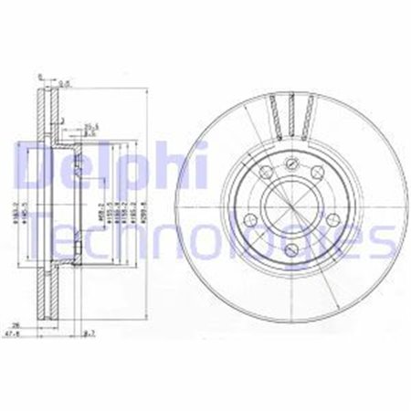 BG3696 Bromsskiva DELPHI