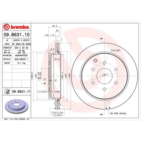 09.B631.11 Jarrulevy BREMBO