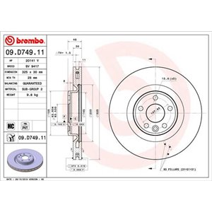 09.D749.11 Jarrulevy BREMBO - Top1autovaruosad