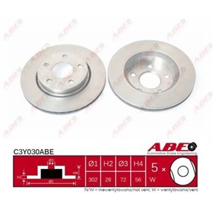 C3Y030ABE Brake Disc ABE - Top1autovaruosad