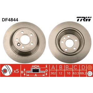 DF4844  Brake disc TRW 