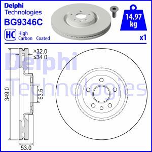 BG9346C Тормозной диск DELPHI     