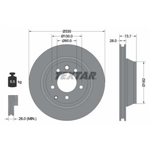 92122005 Тормозной диск TEXTAR - Top1autovaruosad