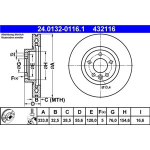 24.0132-0116.1 Тормозной диск ATE - Top1autovaruosad