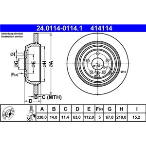 24.0114-0114.1 Тормозной диск ATE - Top1autovaruosad