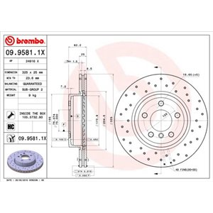 09.9581.1X Bromsskiva BREMBO - Top1autovaruosad