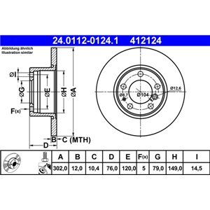 24 0112-0124 1 Тормозной диск ATE      - Top1autovaruosad