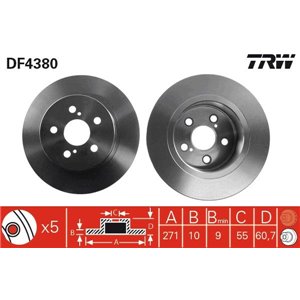 DF4380 Bromsskiva TRW - Top1autovaruosad