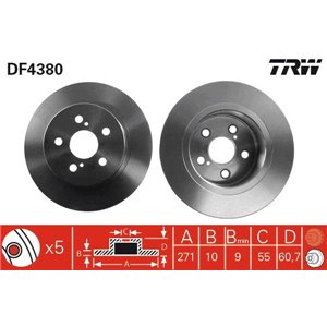 DF4380 Тормозной диск TRW - Top1autovaruosad