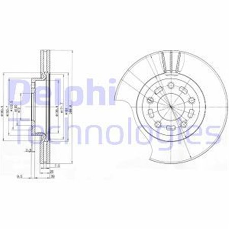 BG3928 Brake Disc DELPHI