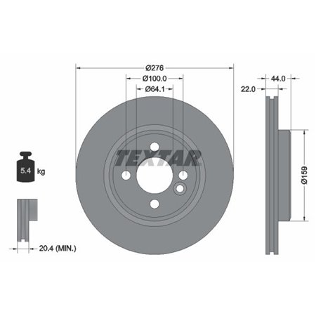 92262403 Brake Disc TEXTAR