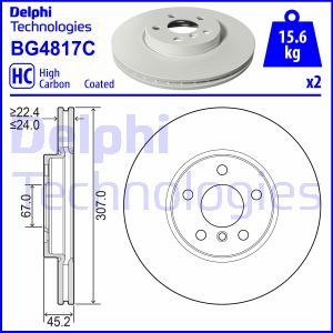 BG4817C Тормозной диск DELPHI     