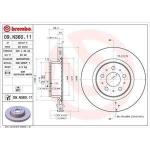 09.N360.11 Bromsskiva BREMBO - Top1autovaruosad