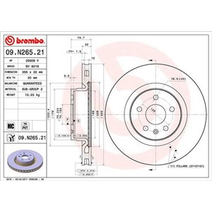 09.N265.21  Brake disc BREMBO 