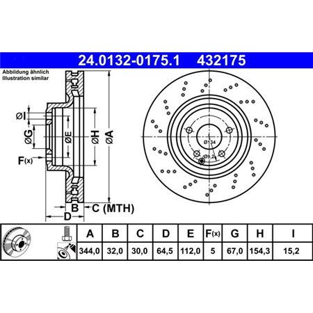 24.0132-0175.1 Brake Disc ATE