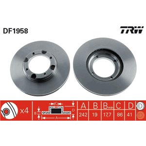 DF1958 Тормозной диск TRW     