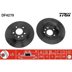 DF4279 Тормозной диск TRW - Top1autovaruosad